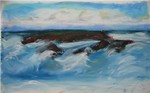 Ile tempête,Pastel,Florence Gautier Artiste peintre,www.florencegautier.fr